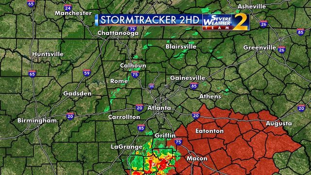 ATLANTA WEATHER: Showers, storms moving through Georgia | WSB-TV